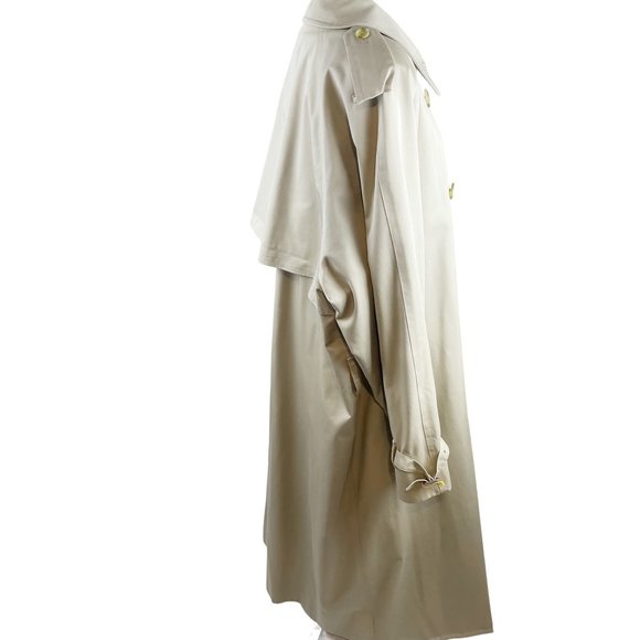 Vintage Burberry Trench Coat Classic Tan Double Breasted 48L (US 14 or XL) - Picture 3 of 16